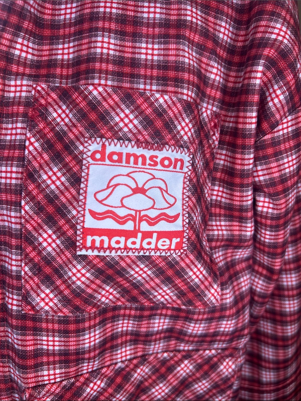 Anthropologie Damson Madder Marcelle Reversible Barn Jacket Plaid Khaki 8 NWT - Picture 13 of 15